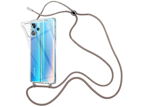 Funda cristal con Cordón Marrón para Oneplus Nord CE 2 Lite