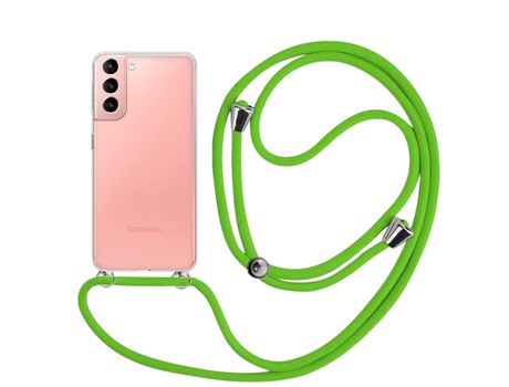 Funda cristal con Cordón verde para Samsung Galaxy S21 FE