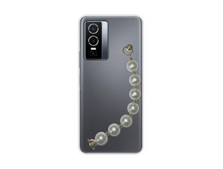 Funda cristal con Soporte perola para Vivo Y76 5G