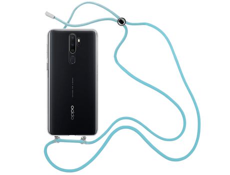 Funda cristal con Cordón azul para Oppo A9