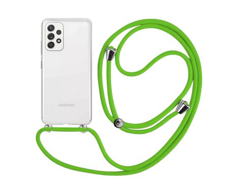 Funda cristal con Cordón verde para Samsung Galaxy A52 5G