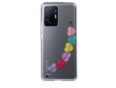 Funda cristal con Soporte Corazones para Xiaomi 11T