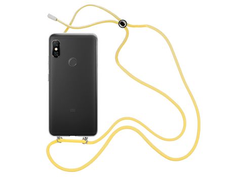 Funda cristal con Cordón Amarillo para Xiaomi Redmi Note 6