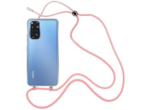 Funda cristal con Cordón rosa para Xiaomi Redmi Note 11