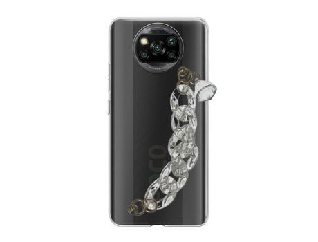 Funda cristal con Soporte diamante para Xiaomi Poco X3 Pro