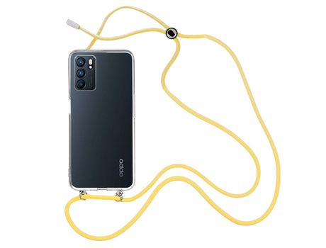 Funda cristal con Cordón Amarillo para Oppo Reno 6 5G