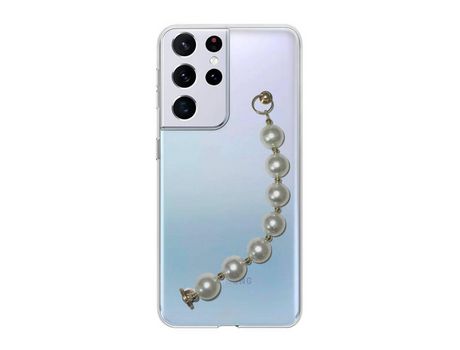 Funda cristal con Soporte perola para Samsung Galaxy S21 Ultra