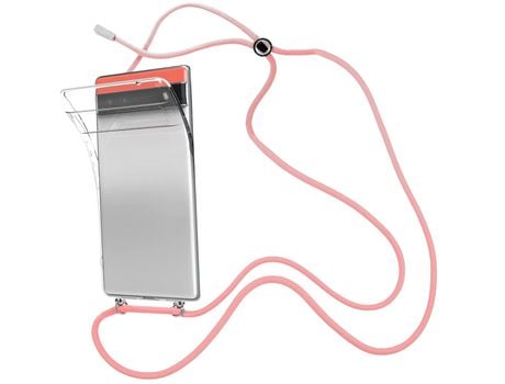 Funda cristal con Cordón rosa para Google Pixel 6A