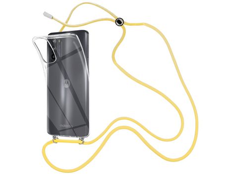 Funda cristal con Cordón Amarillo para Motorola Moto G52