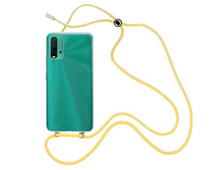 Funda cristal con Cordón Amarillo para Xiaomi Redmi 9T