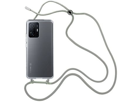 Funda cristal con Cordón Gris para Xiaomi 11T Pro