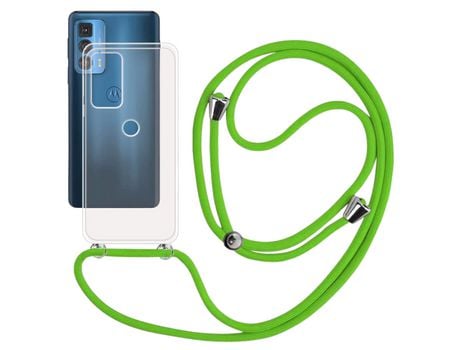 Funda cristal con Cordón verde para Motorola Edge 20 Pro