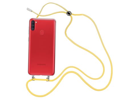 Funda cristal con Cordón Amarillo para Samsung Galaxy M11