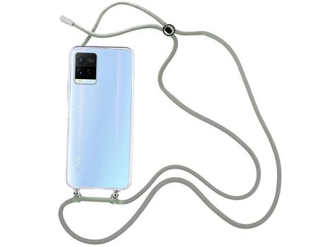 Funda cristal con Cordón Gris para Vivo Y21s