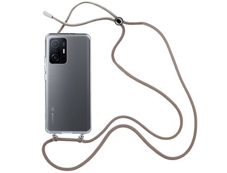 Funda cristal con Cordón Marrón para Xiaomi 11T