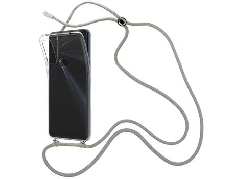 Funda cristal con Cordón Gris para TCL 30 XL