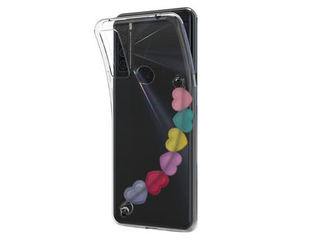 Funda cristal con Soporte Corazones para TCL 20 SE