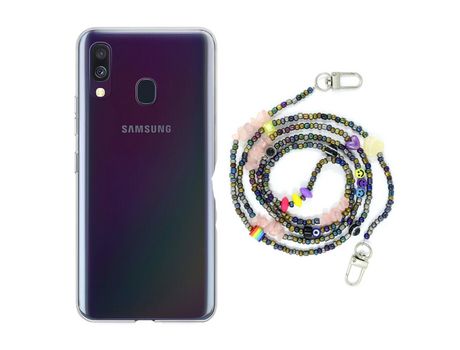 Funda cristal con Rosario smile para Samsung Galaxy A40