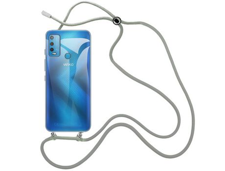 Funda cristal con Cordón Gris para Wiko U30