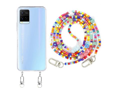 Funda cristal con Rosario colorful para Vivo Y21s