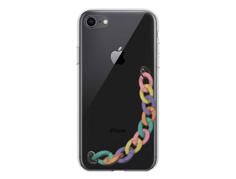 Funda cristal con Soporte rainbow para iPhone 8