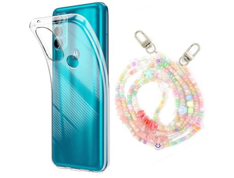 Funda cristal con Rosario baby para Motorola Moto G71 5G