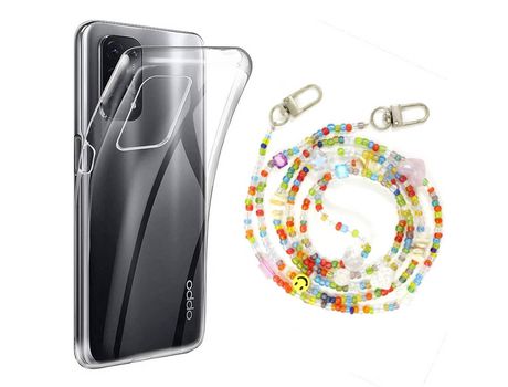 Funda cristal con Rosario ocean para Oppo A74 5G