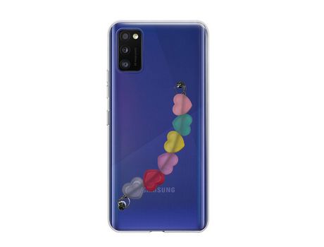 Funda cristal con Soporte Corazones para Samsung Galaxy A41