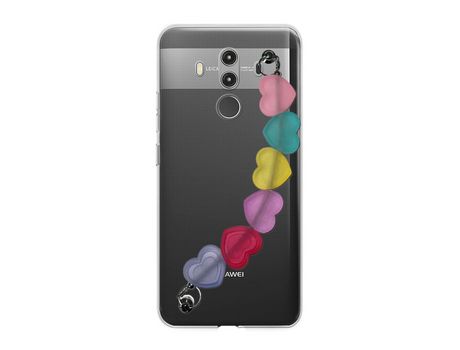 Funda cristal con Soporte Corazones para Huawei Mate 10 Pro