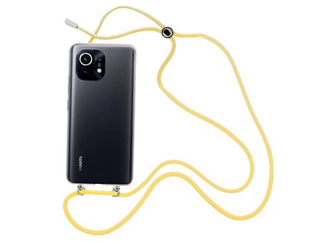 Funda cristal con Cordón Amarillo para Xiaomi Mi 11 Lite