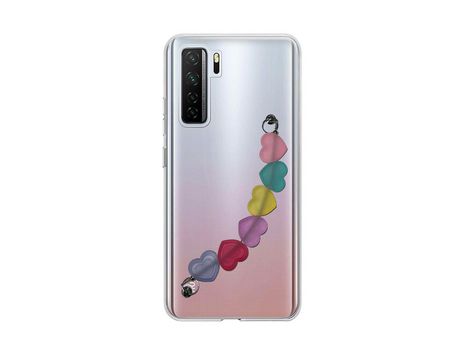 Funda cristal con Soporte Corazones para Huawei P40 Lite 5G
