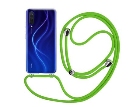 Funda cristal con Cordón verde para Xiaomi Mi 9 Lite