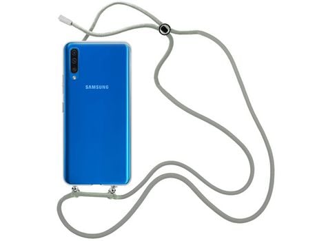 Funda cristal con Cordón Gris para Samsung Galaxy A30s