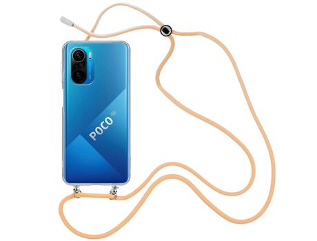 Funda cristal con Cordón Naranja para Xiaomi Poco F3