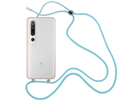 Funda cristal con Cordón azul para Xiaomi Mi 10 Pro