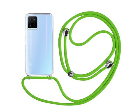 Funda cristal con Cordón verde para Vivo Y21s