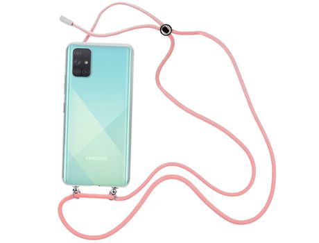 Funda cristal con Cordón rosa para Samsung Galaxy A51