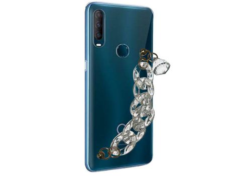 Funda cristal con Soporte diamante para Alcatel 1S 2020