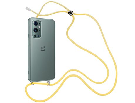 Funda cristal con Cordón Amarillo para Oneplus 9 Pro