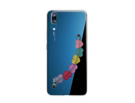 Funda cristal con Soporte Corazones para Huawei P20