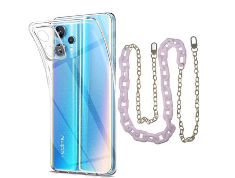 Funda cristal con Cordón rosa para Google Pixel 6
