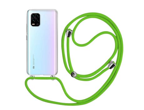 Funda cristal con Cordón verde para Xiaomi Mi 10 Lite
