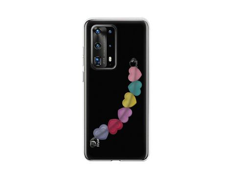 Funda cristal con Soporte Corazones para Huawei P40 Pro