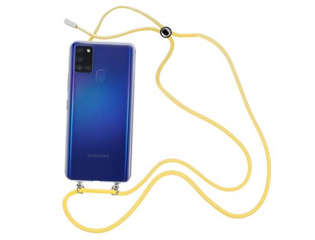 Funda cristal con Cordón Amarillo para Samsung Galaxy A21s