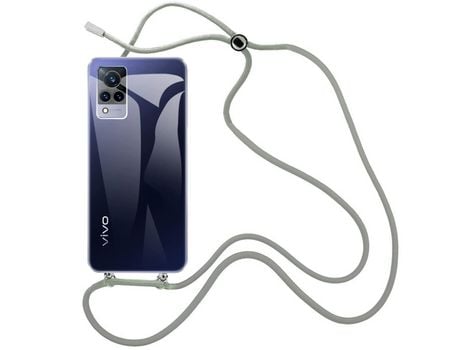 Funda cristal con Cordón Gris para Vivo V21