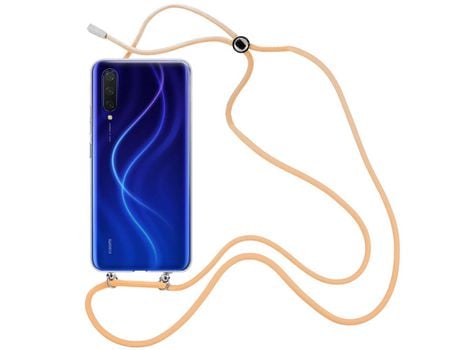 Funda cristal con Cordón Naranja para Xiaomi Mi 9