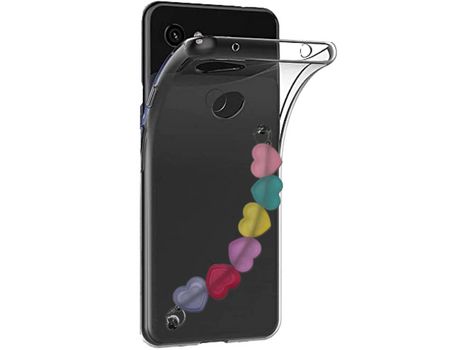 Funda cristal con Soporte Corazones para Google Pixel 3A XL