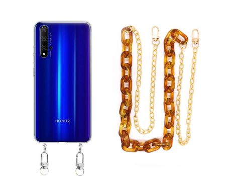 Funda cristal con Cordón Cadena rosa para Xiaomi Redmi Note 7