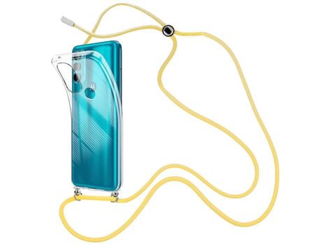 Funda cristal con Cordón Amarillo para Motorola Moto G71 5G