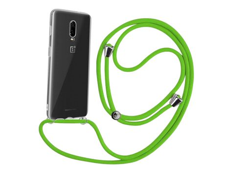 Funda cristal con Cordón verde para Oneplus 6T
